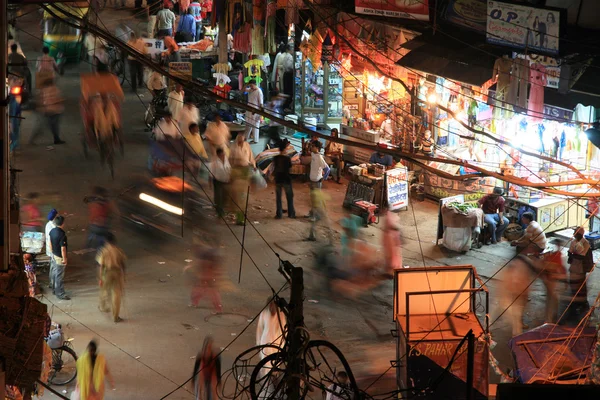 Delhi staden nattetid, Indien — Stockfoto
