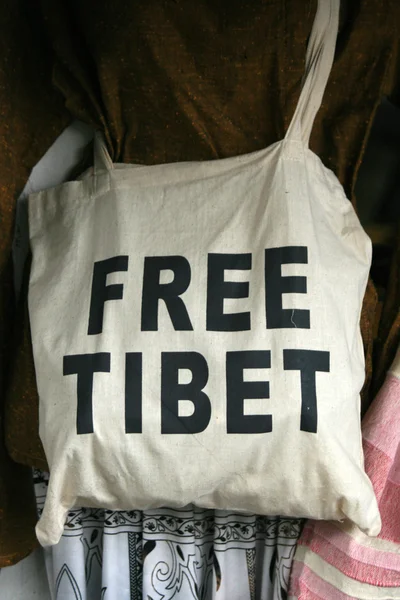 Wolny Tybet torba - mcleod ganj, Indie — Zdjęcie stockowe