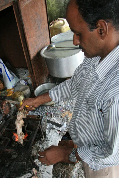 山羊蹄烹饪-麦克劳德杰根杰、 印度 — 图库照片