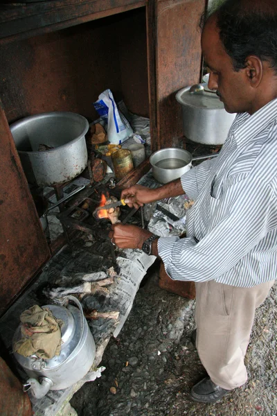 Kozí kopyto vaření - mcleod ganj, Indie — Stock fotografie