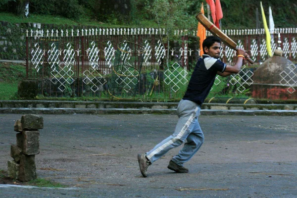 젊은 크리켓 경기자, 인도 — 스톡 사진