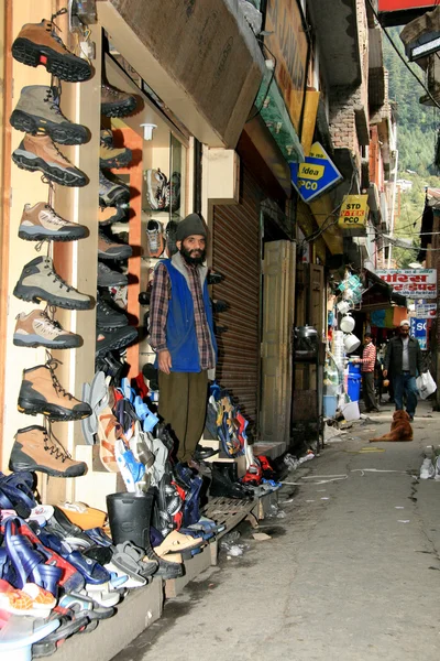 Shops anzeigen - manali, indien — Stockfoto