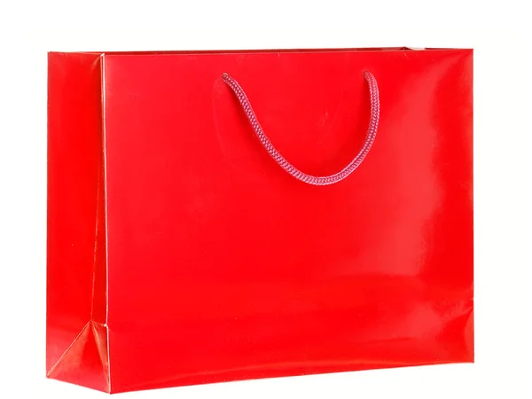 Rote Einkaufstasche. Stockbild