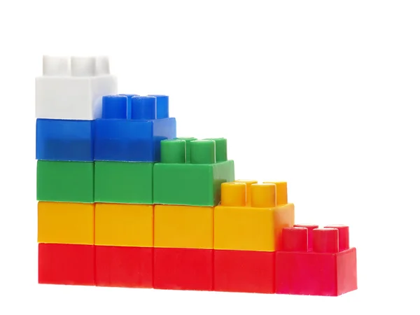 Achievement chart from building blocks — Stock Photo, Image