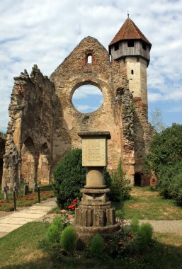 Internal yard of cistercian church from Carta, Romania clipart