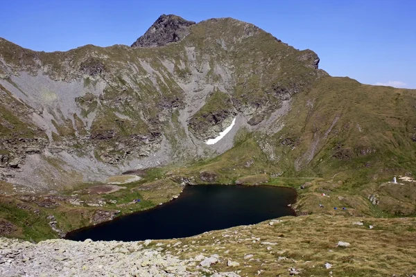Κατσίκα παγετώδης λίμνη fagaras βουνά, Ρουμανία — Φωτογραφία Αρχείου