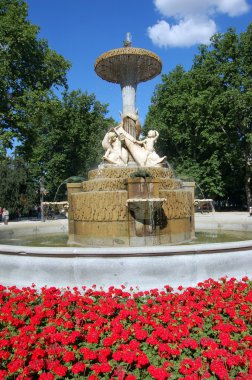 Fountain in Retiro's Park, Madrid clipart