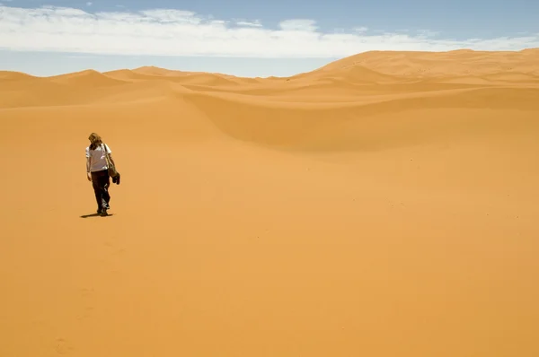 Βήματα στην έρημο — Φωτογραφία Αρχείου