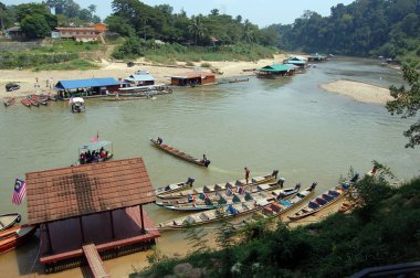 Taman Negara - Boat in the Jetty clipart