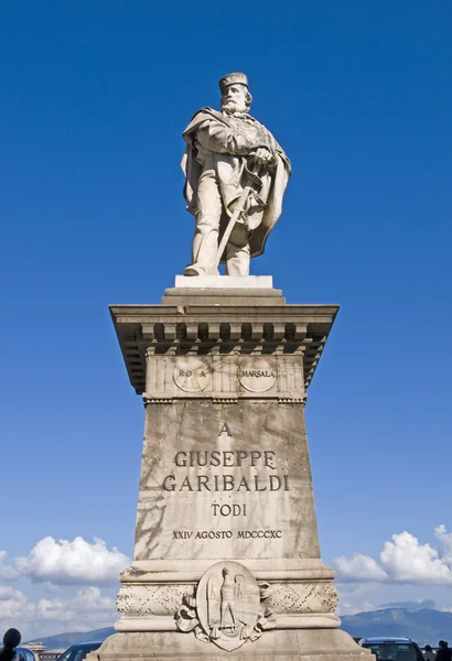 Marmurowy posąg Garibaldiego — Zdjęcie stockowe