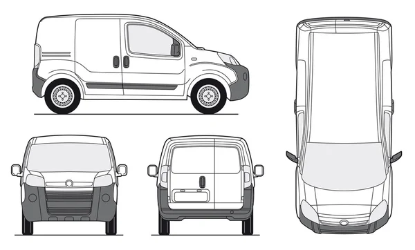 Plantilla Van de entrega - Vector — Vector de stock
