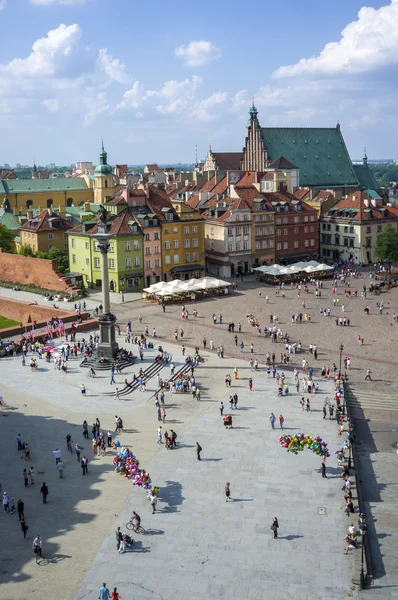 Varşova - panoramik, Polonya eski şehir — Stok fotoğraf