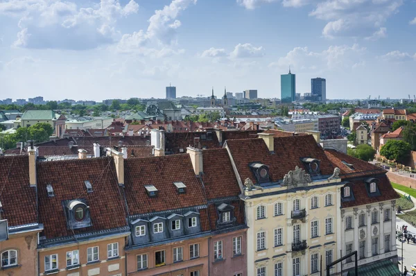 Telhados de Varsóvia vistos do topo do terraço . — Fotografia de Stock