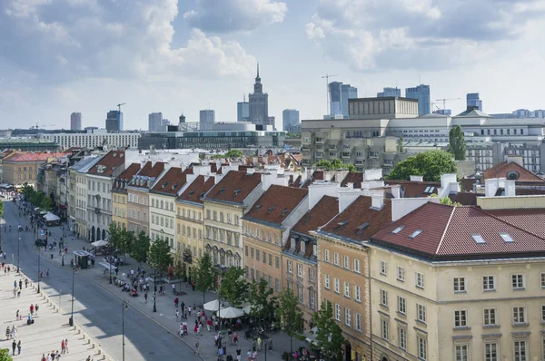 Paisaje urbano de Varsovia - vista desde el casco antiguo — Foto de Stock