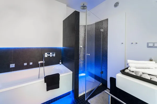 Modernes Badezimmer mit Dusche — Stockfoto