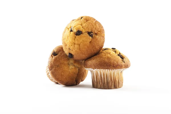 Muffins de chocolate recém-assados — Fotografia de Stock