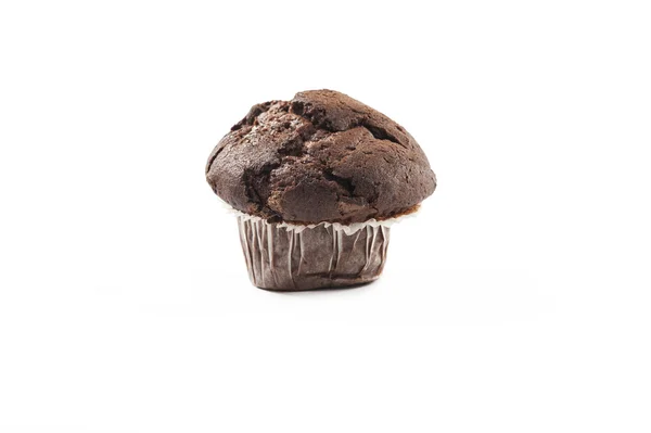 stock image One chocolate muffin isolated