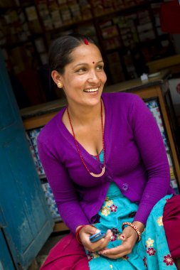 Portrait of Nepal's women clipart