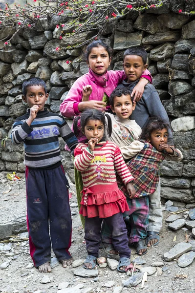 ネパールの子供たちは自分たちの村を再生します。 — ストック写真