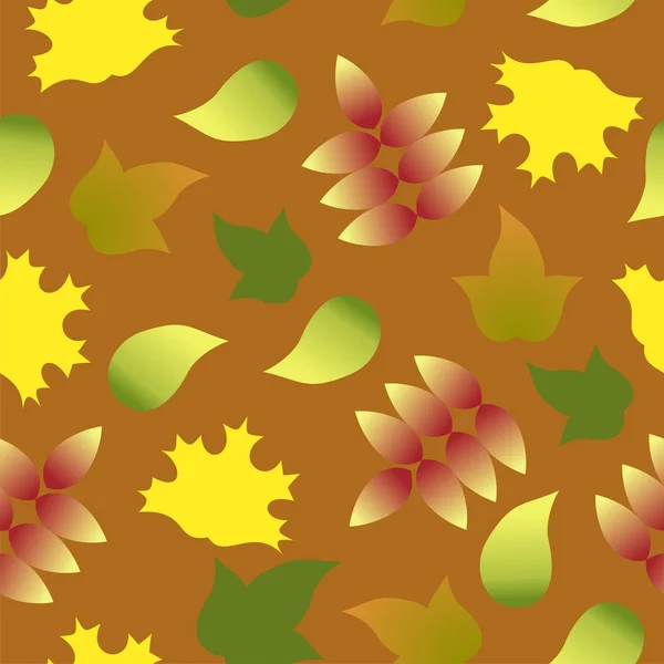 stock vector seamless pattern with autumn colorful leafs