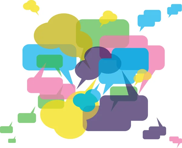 Forum or chat: background in speech bubbles concept — Stock Vector