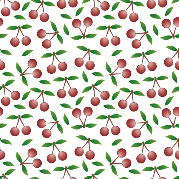 Cherry - seamless pattern and abstract nature background — Stock Vector