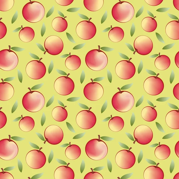 Apfel - nahtlose Muster und abstrakte Natur Hintergrund — Stockvektor
