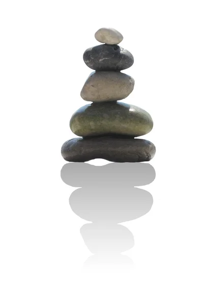 A pilha de pedras de seixo no conceito zen — Fotografia de Stock