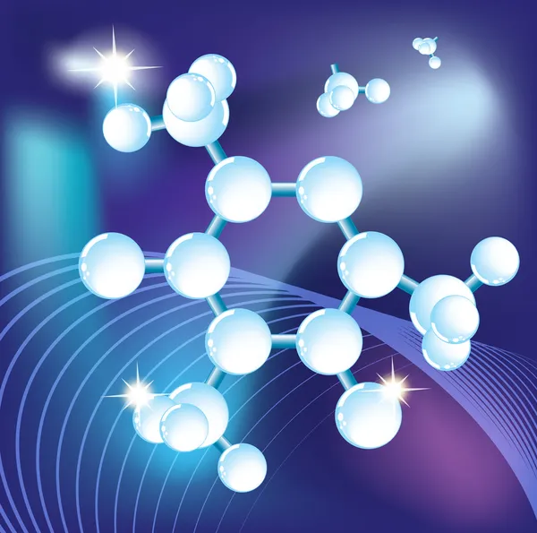Molecola, struttura molecolare, background scientifico astratto, eps10 — Vettoriale Stock