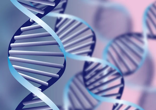 DNA sarmalları, çözünmüş iplikçikli biyokimyasal özgeçmiş, eps10. — Stok Vektör