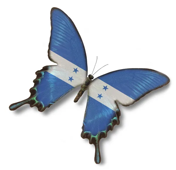 Флаг Гондураса на бабочке — стоковое фото