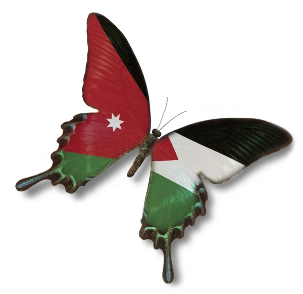 Flaga Jordanii motyl — Zdjęcie stockowe