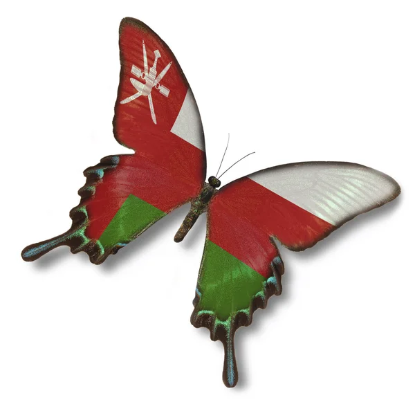 Bandera de Omán sobre mariposa —  Fotos de Stock