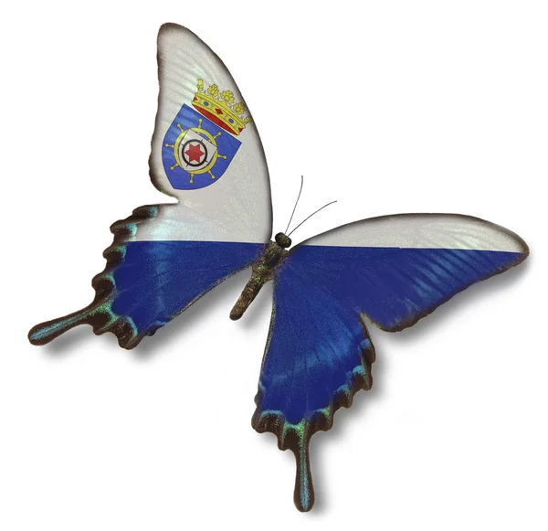 蝶のボネール島の旗 — ストック写真