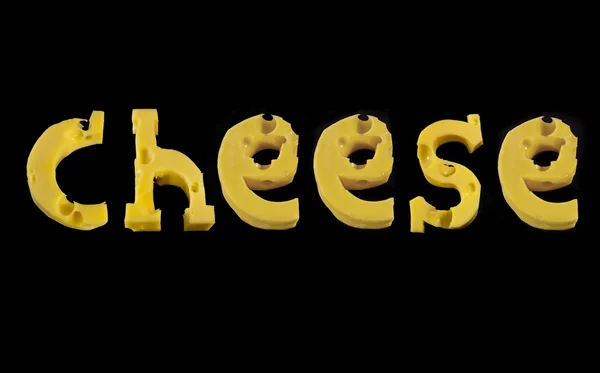 Slovo sýr — Stock fotografie