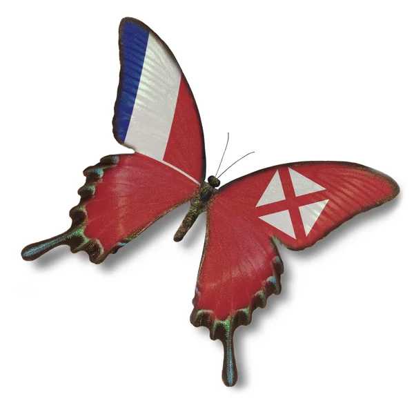 蝶にウォリス ・ フツナの旗 — ストック写真
