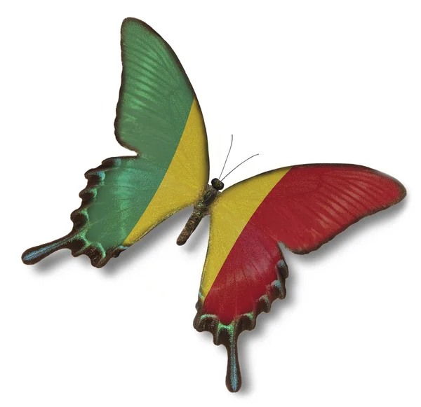 Mali flag on butterfly — Stock Photo, Image