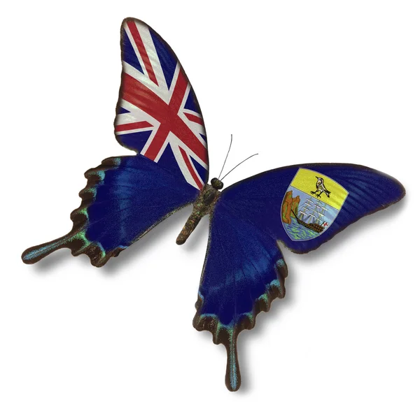 Saint Helena flag on butterfly — Stock Photo, Image
