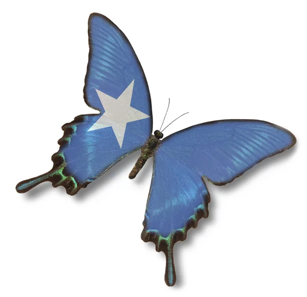 Somalia flagga på fjäril — Stockfoto