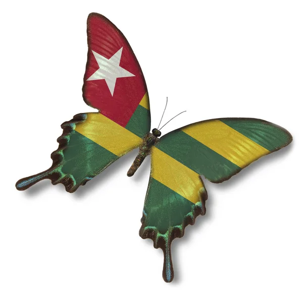 Bandera de Togo sobre mariposa —  Fotos de Stock