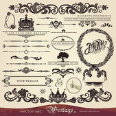 EPS 10,Vector calligraphy set: vintage style, ornate design ornaments and page decoration, creative patterns