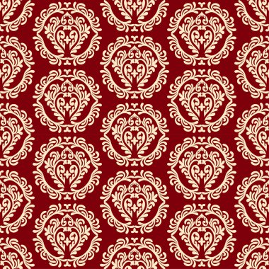 arka, Şam süsleme, vintage seamless modeli, vektör duvar kağıdı, moda çiçek kumaş ve dekorasyon ve tasarım için grafik elemanı ile Arabesk kaydırma