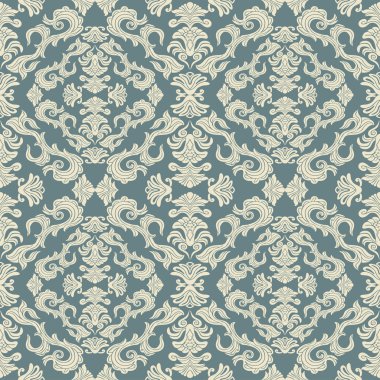 Abstract background, royal damask ornament, classic seamless pattern, rich vector wallpaper, luxury beautiful silk, floral fashion fabric, paisley, graphic ornaments for paper page template for design clipart