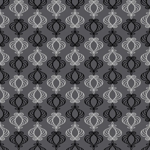 Abstract backgrounds, damask ornament, monochrome seamless pattern wallpaper, floral fashion fabric and arabesque wrapping with graphic element for decoration and design — Stockfoto