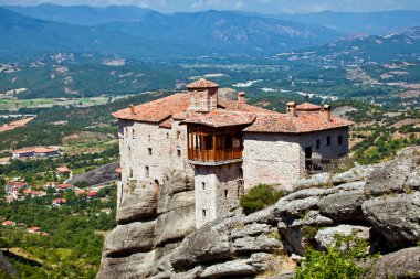 The monastery in Meteora, Greece clipart