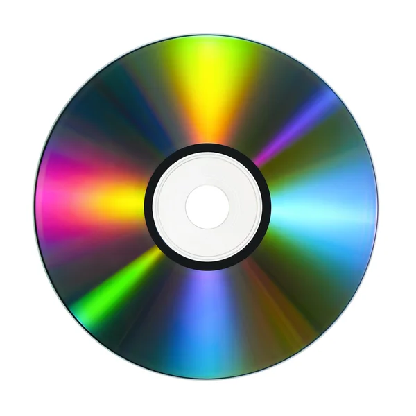 stock image CD with colorful reflections