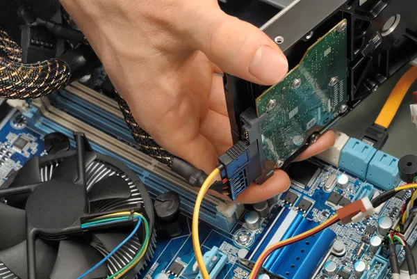 Installing a hard drive — Stock Photo, Image