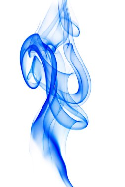 Blue smoke on white clipart