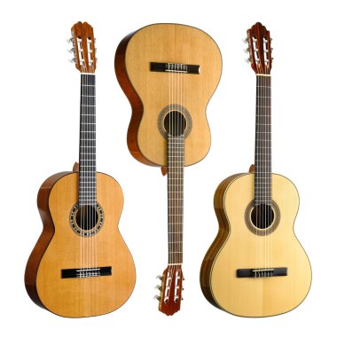 Set of three classical guitars clipart