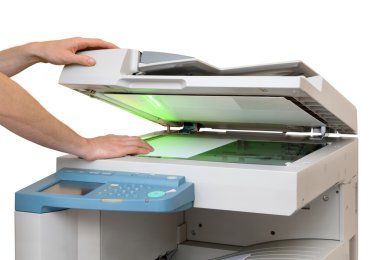 Working with a copier clipart